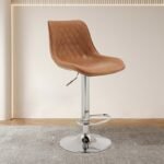 Modern Luxury Comfortable Swivel Bar Stool Chair Adjustable Height - Image 5