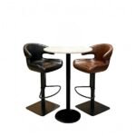 Modern PU Leather Bar Chair - Set of 2 - Image 2