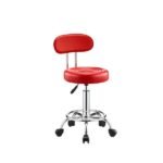 Modern PU Leather Swivel Round Adjustable Height Salon Stool with Foot Rest - Image 4