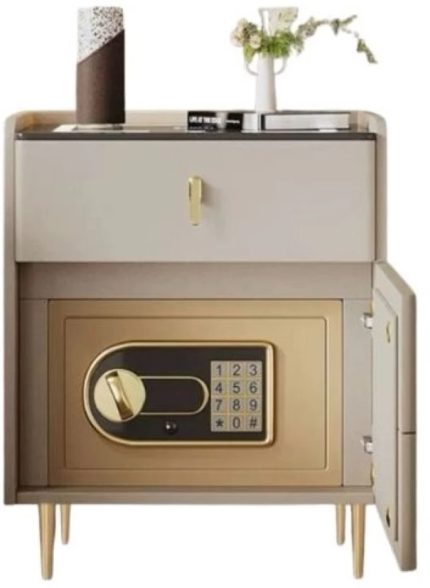 Modern Smart Bedside Table with Digital Safe Lock