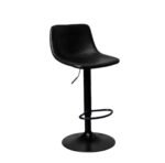 Modern Swivel Bar Stool with Adjustable Height Back and Footrest
