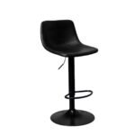 Modern Swivel Bar Stool with Adjustable Height Back and Footrest