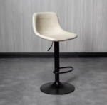 Modern Swivel Bar Stool with Adjustable Height Back and Footrest - Image 10