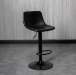 Modern Swivel Bar Stool with Adjustable Height Back and Footrest - Image 3