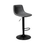 Modern Swivel Bar Stool with Adjustable Height Back and Footrest - Image 4