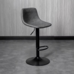 Modern Swivel Bar Stool with Adjustable Height Back and Footrest - Image 5