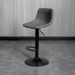 Modern Swivel Bar Stool with Adjustable Height Back and Footrest - Image 6