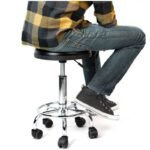 Modern and Adjustable Mini Bar Stool with Wheels -705 - Image 3
