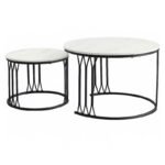 Nesting Coffee Table Set 2Piece Modern Center Tables for Home 1 Peck