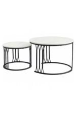Nesting Coffee Table Set 2Piece Modern Center Tables for Home 1 Peck