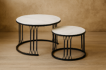 Nesting Coffee Table Set 2Piece Modern Center Tables for Home 1 Peck - Image 2