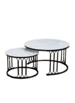 Nesting Coffee Table Set 2Piece Modern Center Tables for Home 1 Peck - Image 3