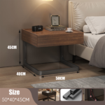 Nightstand Bedside Bedroom Table Side Storage Table With Drawer Silent - Image 2
