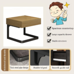 Nightstand Bedside Bedroom Table Side Storage Table With Drawer Silent - Image 12