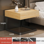 Nightstand Bedside Bedroom Table Side Storage Table With Drawer Silent - Image 9