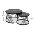Prestige Home - Jesco Nesting Coffee Table - Image 4