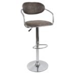 Rattan Bamboo Bar Stools / Kitchen Chairs - Set of 2 – Dark Brown Colour - Image 2