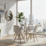 Round Marble Dining Table & 4 Chairs Set - Image 2