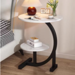 Round Side Table Double Layer Small Coffee Table - Image 5