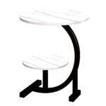 Round Side Table Double Layer Small Coffee Table - Image 9