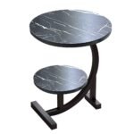 Round Side Table Double Layer Small Coffee Table