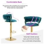 Set of 2 Velvet Swivel Luxury Bar Stools - HZ882 - Image 12