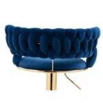Set of 2 Velvet Swivel Luxury Bar Stools - HZ882 - Image 8