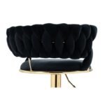 Set of 2 Velvet Swivel Luxury Bar Stools - HZ882 - Image 4