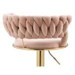 Set of 2 Velvet Swivel Luxury Bar Stools - HZ882 - Image 20