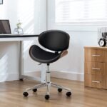 Stylish Wooden and PU Leather Office Desk Chairs - Image 2