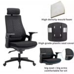 Mid-Back Executive Ergonomic Height Adjustable Office Chair - Black - Image 6