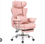 Ergonomic High Back Office Chair, Big and Tall PU Leather Executive Chair with Footrest, Reclining Computer Desk Chair - Image 6