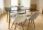 5 in 1 Nordic Design Rectangular Dining Table and Chairs Set - Image 3