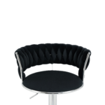 Luxury Velvet Swivel Barstool with Silver legs For Kitchen Island, Cafe, Pub - Image 6