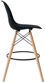 Modern Urban Kitchen Counter, Bar Stool with Wooden Legs - Image 4