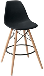 Modern Urban Kitchen Counter, Bar Stool with Wooden Legs - Image 2