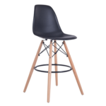 Modern Urban Kitchen Counter, Bar Stool with Wooden Legs - Image 6