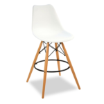 Modern Urban Kitchen Counter, Bar Stool with Wooden Legs - Image 5