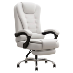 Ergonomic Executive Office Chair with Footrest, PU Leather - Image 2