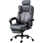 Executive Office Chair, High-Back Ergonomic Reclining Swivel Lumbar Support - Image 3