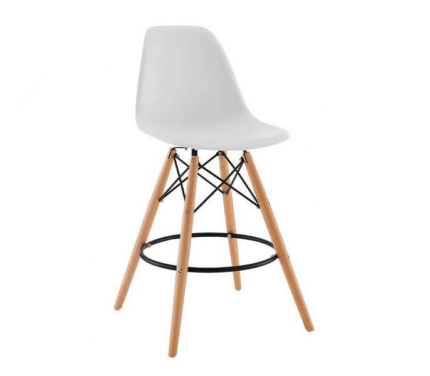 Modern Urban Kitchen Counter, Bar Stool with Wooden Legs