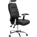 Reclining Office PU Leather Chair with Head and Armrest