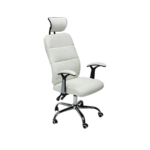 Reclining Office PU Leather Chair with Head and Armrest - Image 2
