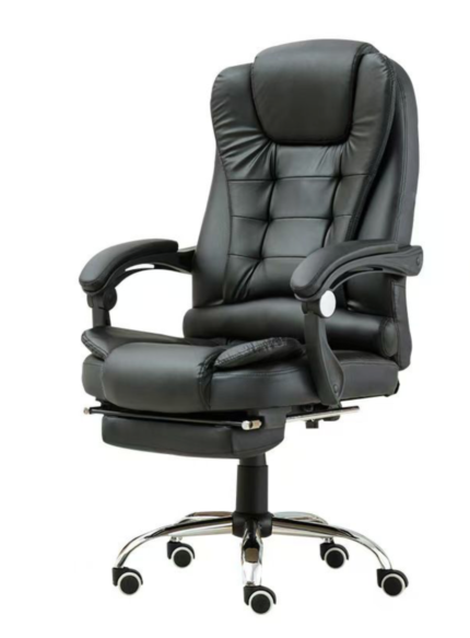 Ergonomic Executive Office Chair with Footrest, PU Leather