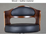 Modern Round Upholstered Bar Stool with Adjustable Height, Swivel, and Footrest - Image 6