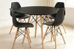 Dining Set - Rounded Table with Four Chairs - Image 2