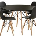 Dining Set - Rounded Table with Four Chairs